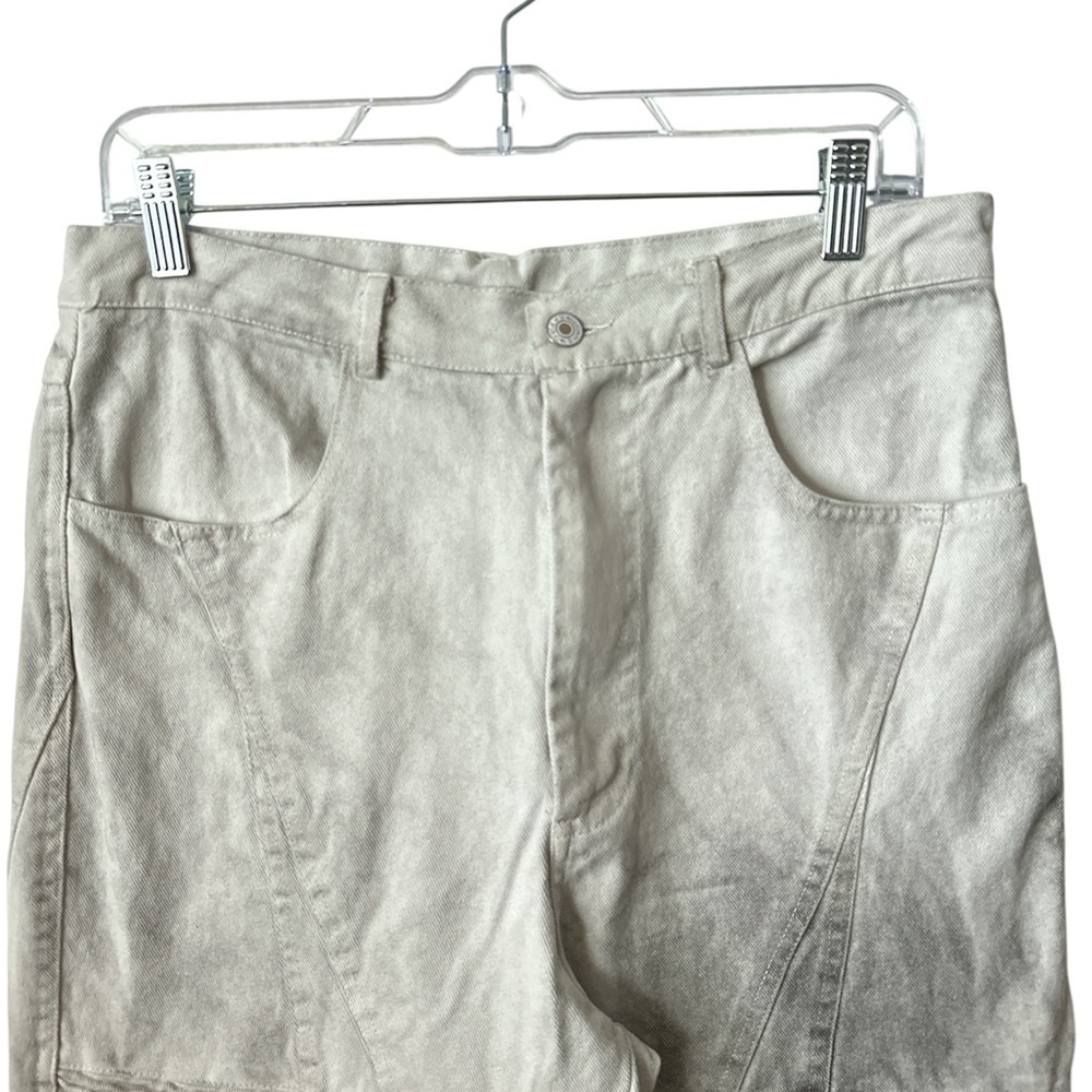 Men’s Dirty White Wide Leg Jeans Size Large - Picture 4 of 8